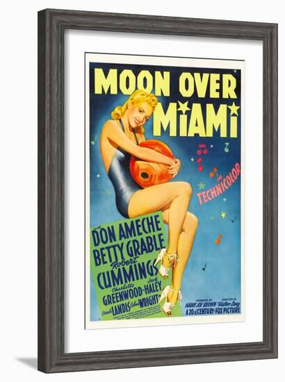 Moon over Miami, Betty Grable, 1941-null-Framed Art Print