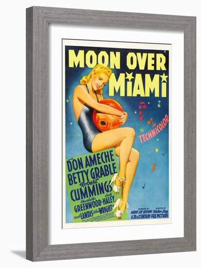 Moon over Miami, Betty Grable, 1941-null-Framed Art Print