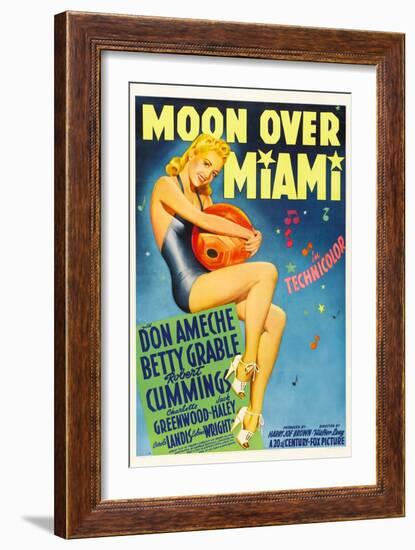 Moon over Miami, Betty Grable, 1941-null-Framed Art Print