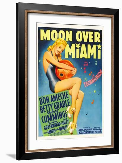 Moon over Miami, Betty Grable, 1941--Framed Art Print