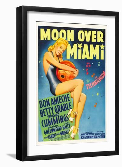 Moon over Miami, Betty Grable, 1941-null-Framed Art Print