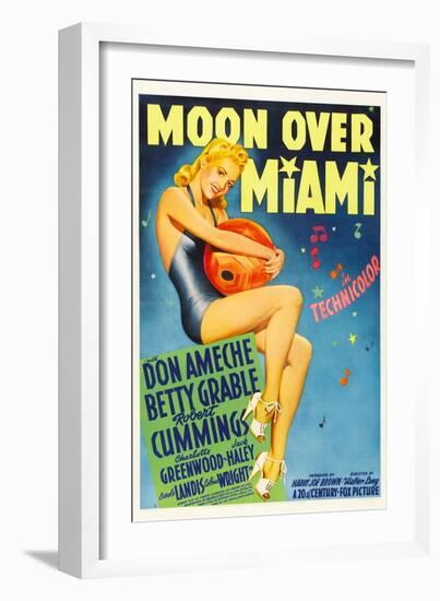 Moon over Miami, Betty Grable, 1941-null-Framed Art Print