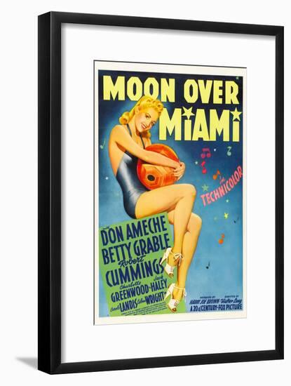 Moon over Miami, Betty Grable, 1941-null-Framed Art Print