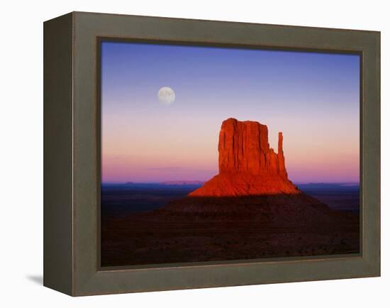 Moon Over Monument Valley, Arizona-Peter Walton-Framed Premier Image Canvas