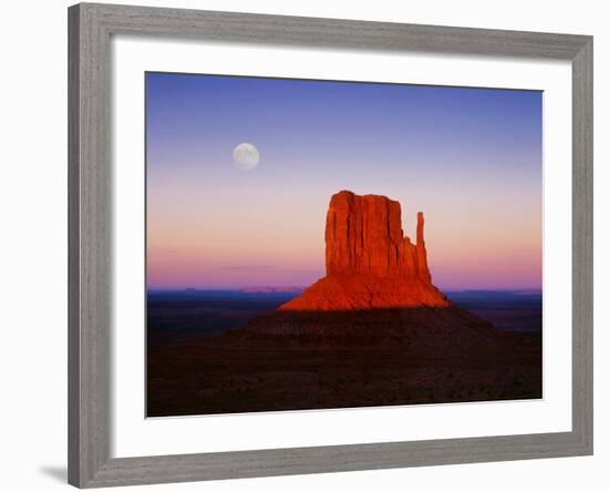 Moon Over Monument Valley, Arizona-Peter Walton-Framed Photographic Print