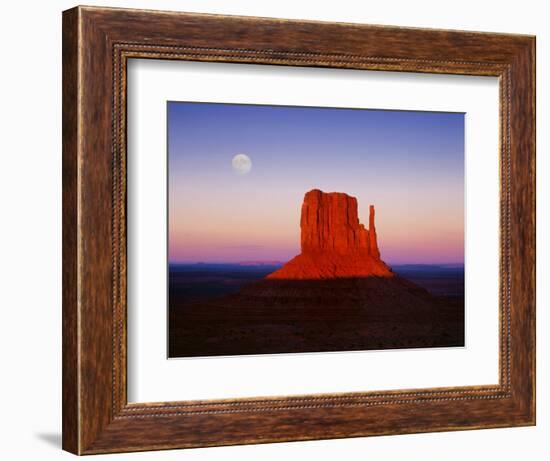 Moon Over Monument Valley, Arizona-Peter Walton-Framed Photographic Print