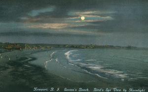 Moon over Newport, Rhode Island