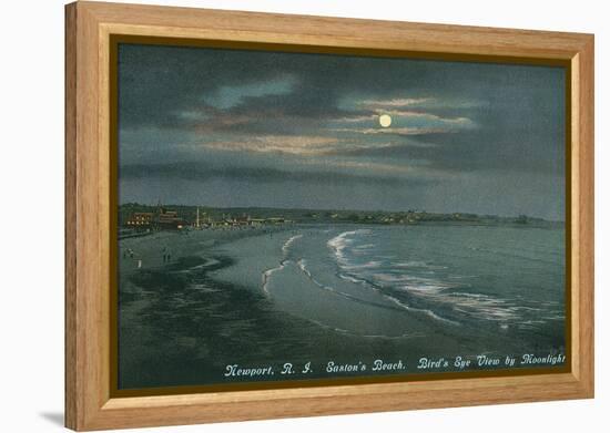 Moon over Newport, Rhode Island-null-Framed Stretched Canvas