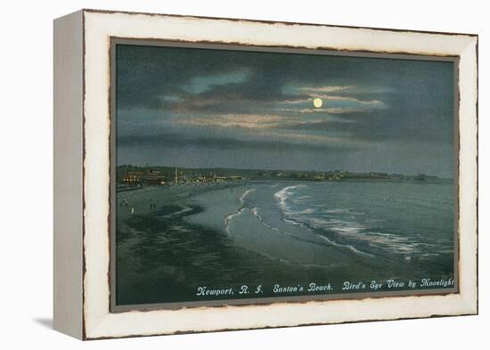 Moon over Newport, Rhode Island-null-Framed Stretched Canvas