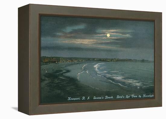 Moon over Newport, Rhode Island-null-Framed Stretched Canvas