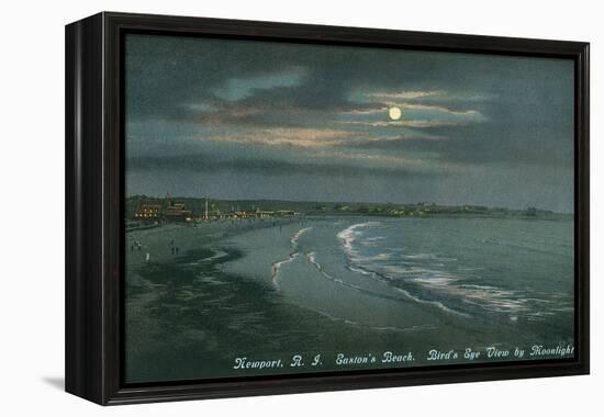 Moon over Newport, Rhode Island-null-Framed Stretched Canvas