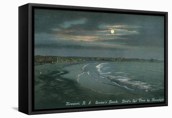 Moon over Newport, Rhode Island-null-Framed Stretched Canvas