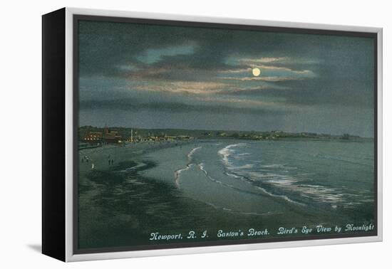 Moon over Newport, Rhode Island-null-Framed Stretched Canvas