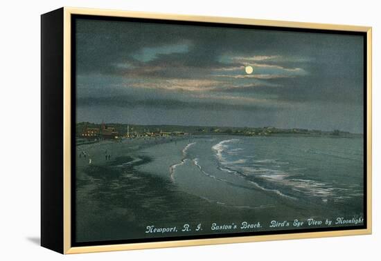 Moon over Newport, Rhode Island-null-Framed Stretched Canvas