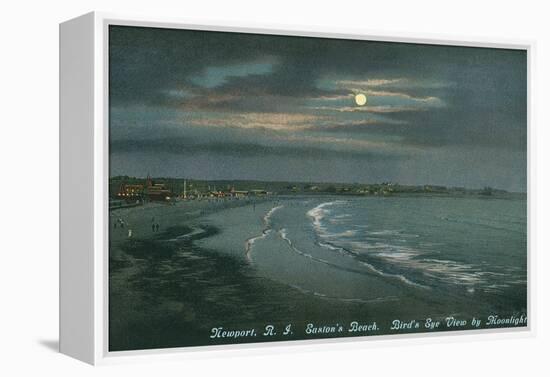 Moon over Newport, Rhode Island-null-Framed Stretched Canvas