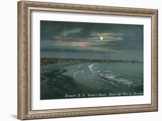 Moon over Newport, Rhode Island-null-Framed Art Print