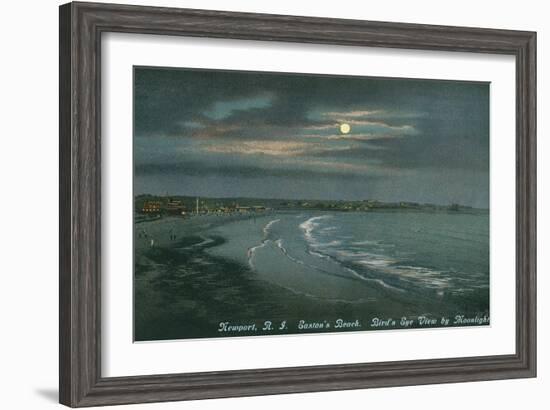 Moon over Newport, Rhode Island-null-Framed Art Print