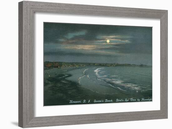 Moon over Newport, Rhode Island-null-Framed Art Print