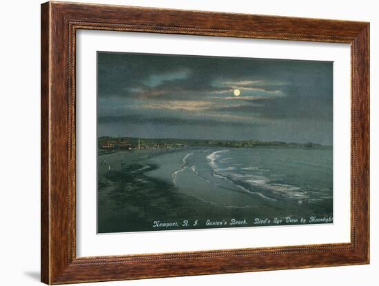 Moon over Newport, Rhode Island-null-Framed Art Print