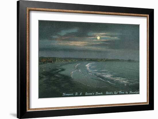 Moon over Newport, Rhode Island-null-Framed Art Print