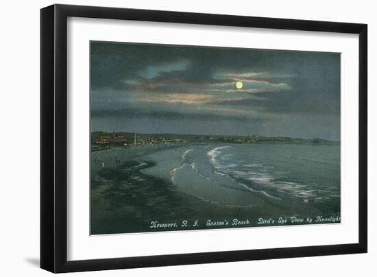 Moon over Newport, Rhode Island-null-Framed Art Print