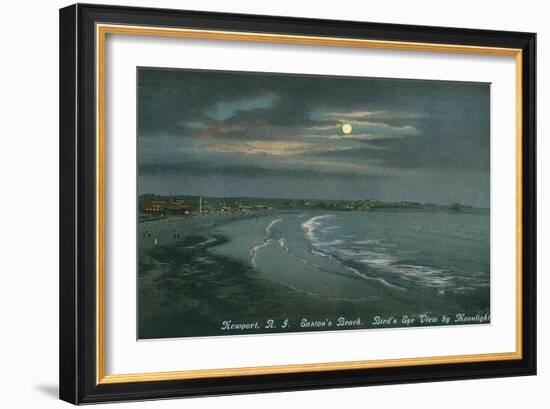 Moon over Newport, Rhode Island-null-Framed Art Print