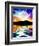 Moon Over Ocean Landscape, Artwork-Victor Habbick-Framed Premium Photographic Print