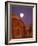 Moon over Orange Striated Rock Structures in Canyonlands National Park, Utah-John Loengard-Framed Photographic Print