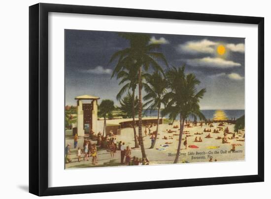 Moon over Sarasota, Florida-null-Framed Art Print