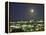 Moon over South Beach, Miami, Florida, USA-Robin Hill-Framed Premier Image Canvas