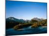 Moon over St. Mary River and Mountains,Glacier National Park, Montana, USA-John Reddy-Mounted Photographic Print