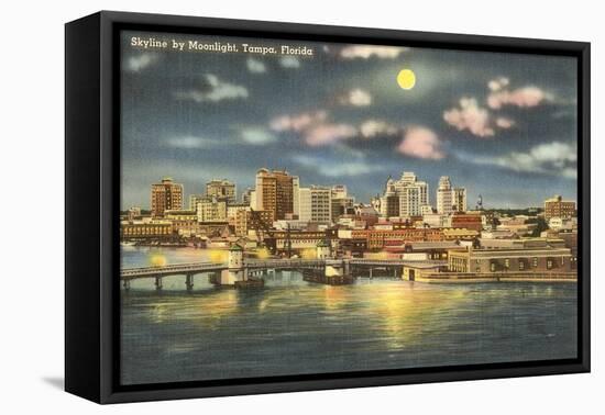 Moon over Tampa, Florida-null-Framed Stretched Canvas