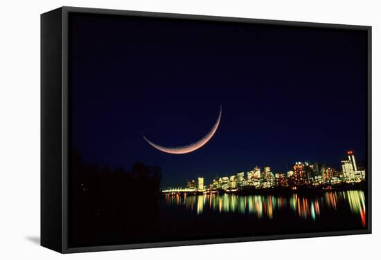 Moon Over Vancouver-David Nunuk-Framed Premier Image Canvas