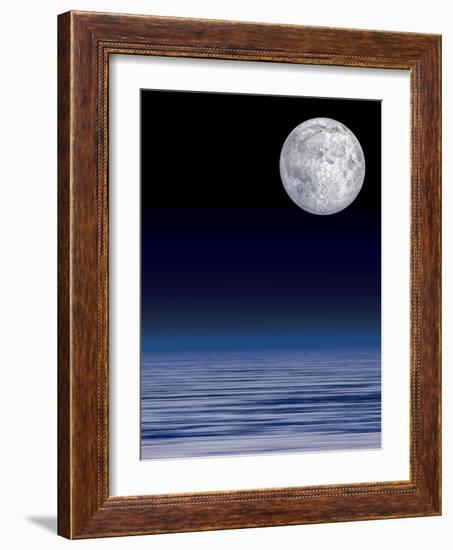 Moon Over Water-Laguna Design-Framed Photographic Print