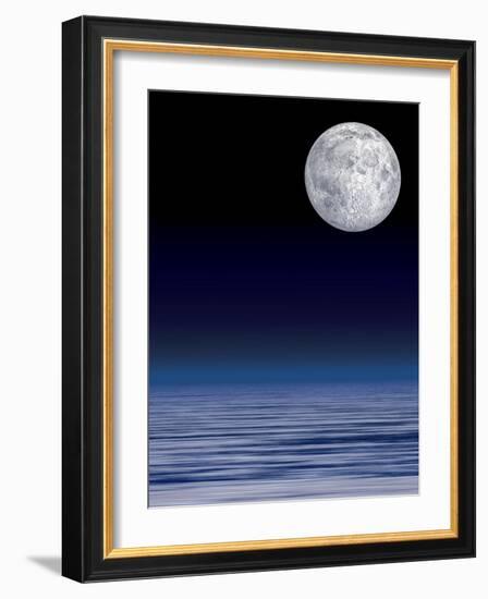 Moon Over Water-Laguna Design-Framed Photographic Print