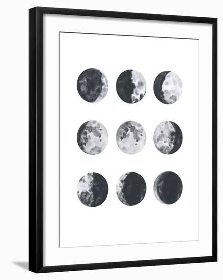 Moon Phases Watercolor I-Samantha Ranlet-Framed Art Print