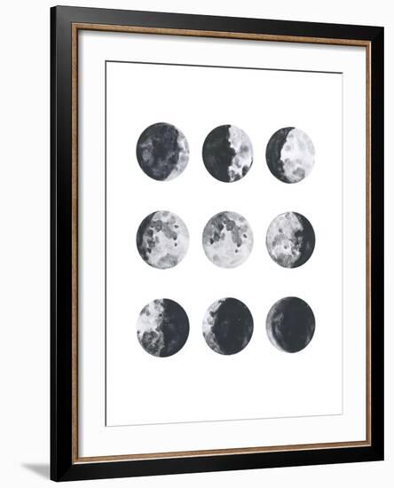 Moon Phases Watercolor I-Samantha Ranlet-Framed Art Print