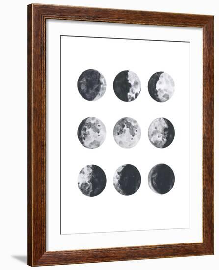 Moon Phases Watercolor I-Samantha Ranlet-Framed Art Print