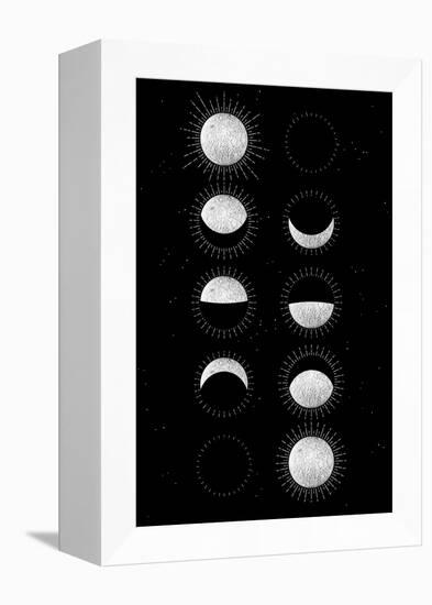 Moon Phases-null-Framed Stretched Canvas