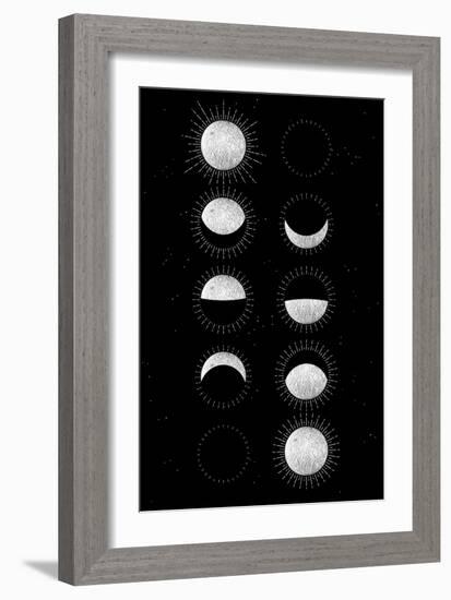 Moon Phases-null-Framed Premium Giclee Print