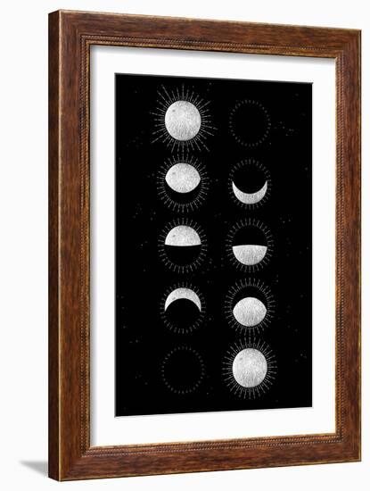 Moon Phases-null-Framed Premium Giclee Print