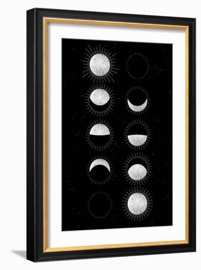 Moon Phases-null-Framed Premium Giclee Print