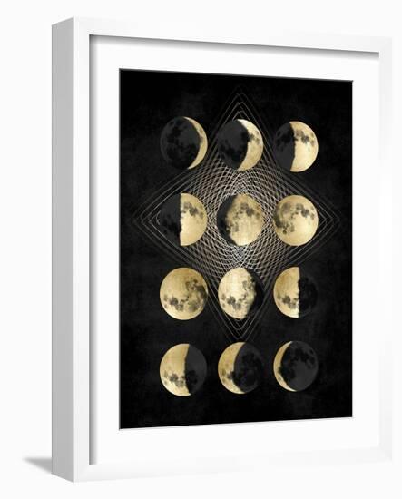 Moon Phases-Oliver Jeffries-Framed Art Print