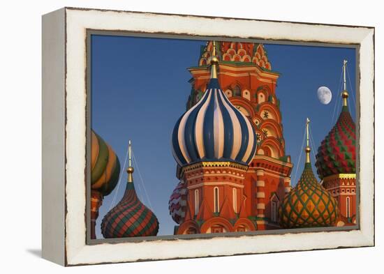 Moon Rise over St Basil's Cathedral.-Jon Hicks-Framed Premier Image Canvas