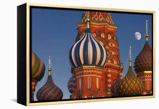 Moon Rise over St Basil's Cathedral.-Jon Hicks-Framed Premier Image Canvas