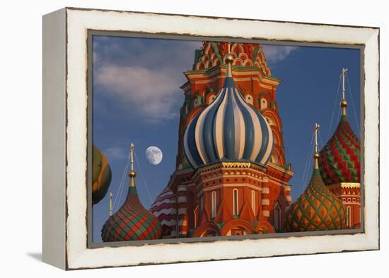 Moon Rise over St Basil's Cathedral.-Jon Hicks-Framed Premier Image Canvas