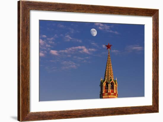 Moon Rise over the Saviour Gate Tower.-Jon Hicks-Framed Photographic Print