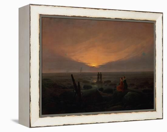 Moon Rising over the Sea, 1821-Caspar David Friedrich-Framed Premier Image Canvas