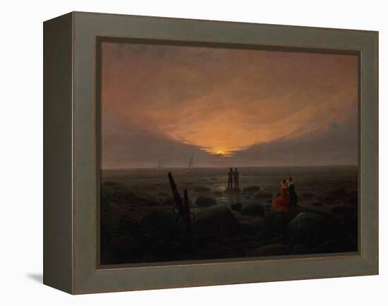 Moon Rising over the Sea, 1821-Caspar David Friedrich-Framed Premier Image Canvas