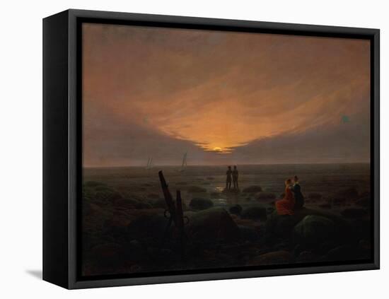 Moon Rising over the Sea, 1821-Caspar David Friedrich-Framed Premier Image Canvas